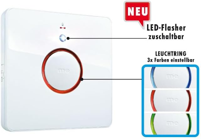 m-e modern-electronics Funk-TÜRGLOCKE 2-Familien-Haus BELL-232