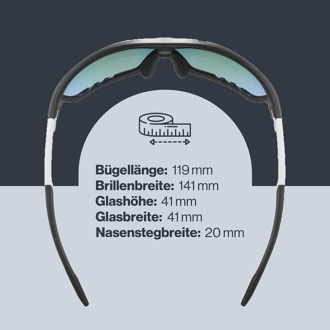 uvex Unisex – Erwachsene, sportstyle 706 Sportbrille, black matt white/blue, one size