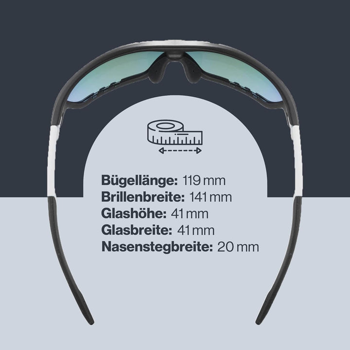 uvex Unisex – Erwachsene, sportstyle 706 Sportbrille, black matt white/blue, one size