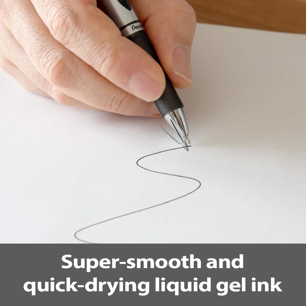 Pentel BL77-DO EnerGel Gel-Tintenroller mit Druckmechanik, 0,7 mm Kugeldurchmesser = 0,35 mm Strichs