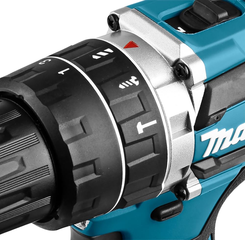 Makita DHP484RTJ Akku-Schlagschrauber 18V / 5,0Ah, 2 Akkus, Ladegerät im MAKPAC, 450 W, 18 V, Blau,