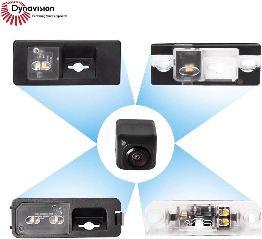 DYNAVISION OEM Kamera | Rückfahrkamera mit weisses Licht für VW Golf Passat Tiguan Touran Polo Touar