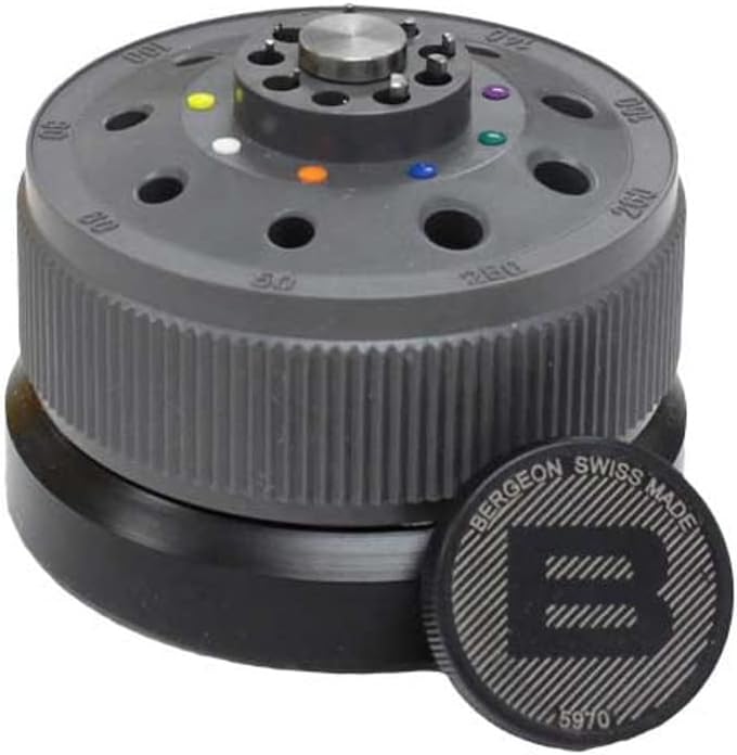 Bergeon 30081-S09 ergonomische Schraubendreher auf Sockel, 0,50 bis 2,5 mm, HS30081-S09, 9 Stück