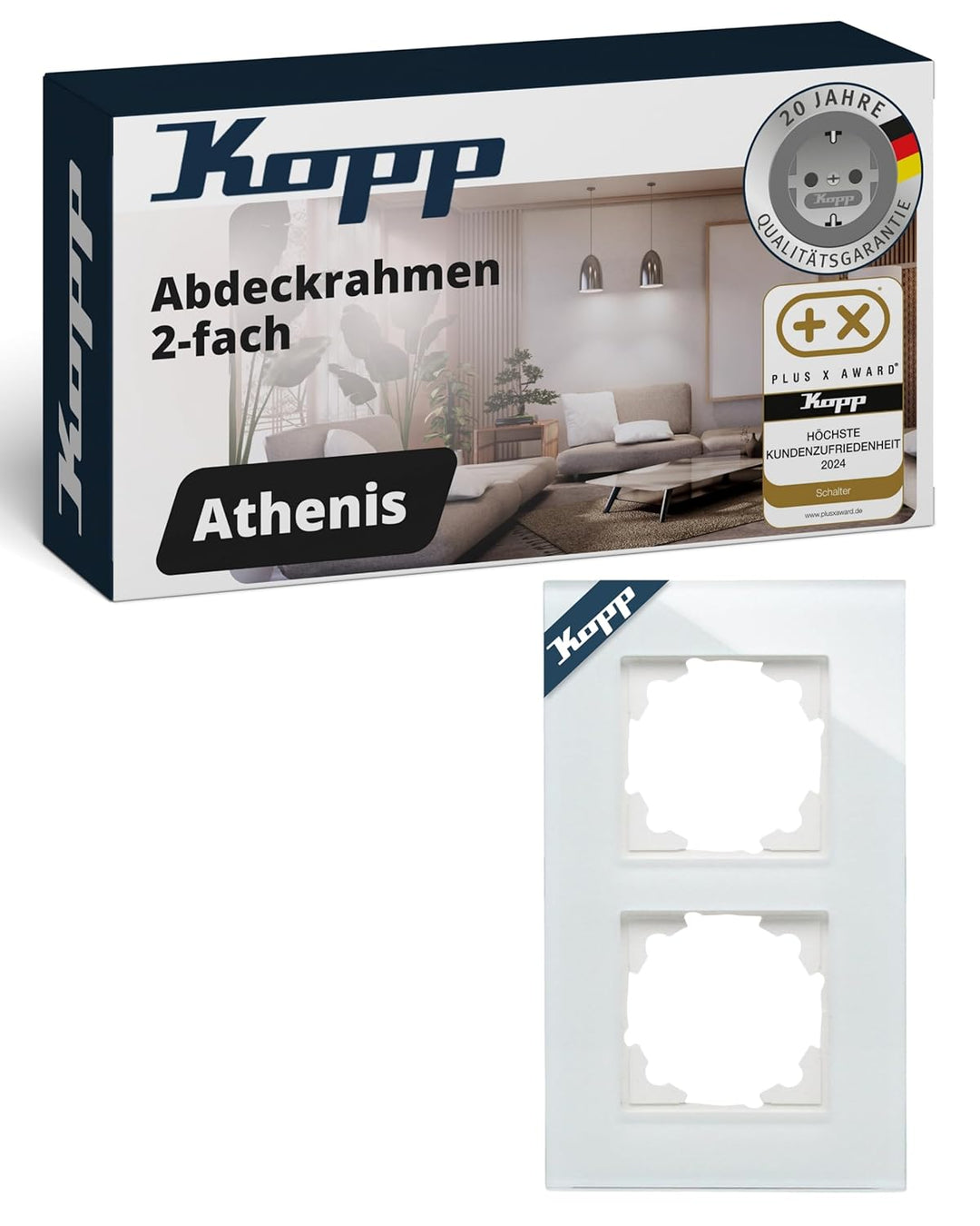 Kopp Athenis Abdeckrahmen 2-fach Glas mintfarben Art. Nr. 405408014 2-fach Mint, 2-fach Mint