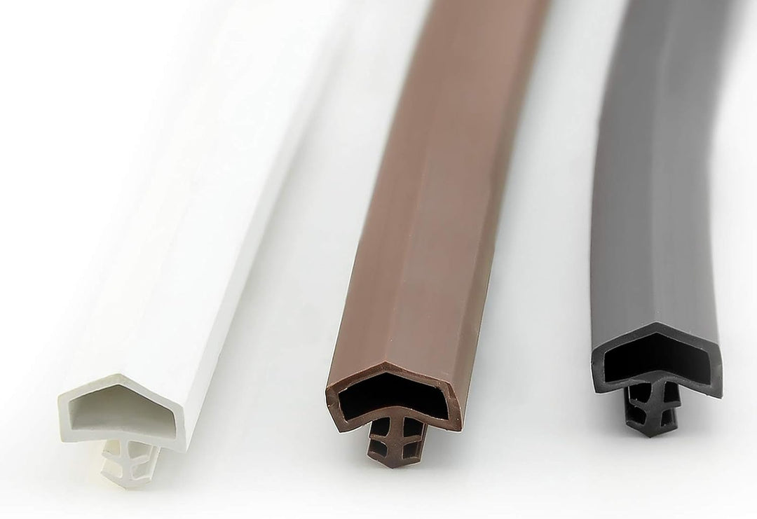 DQ-PP Türdichtung | Braun | 30 Meter | TPE Gummi | STD-05 | Falzbreite: 12mm Nutbreite: 4mm | Zimmer