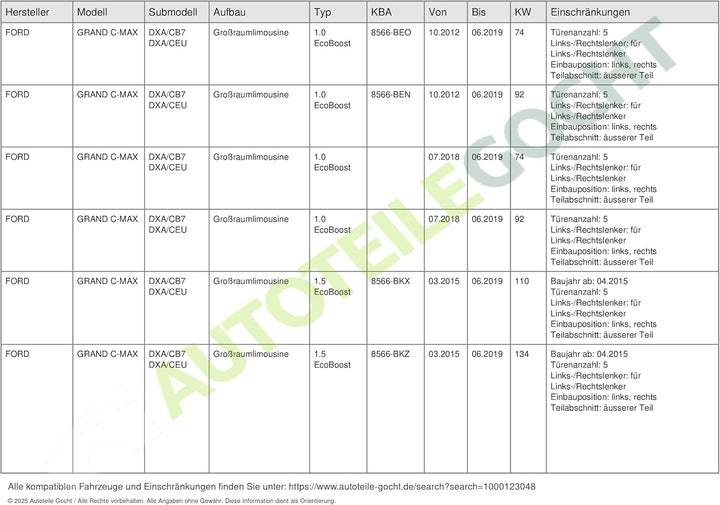 Valeo Heckleuchte 044447 rechte Seite Rückleuchte für Links- und Rechtslenker, rechte Seite Rückleuc