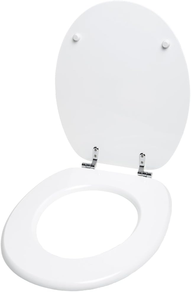 WC Sitz, viele einfarbige WC Sitze zur Auswahl, hochwertige und stabile Qualität aus Holz (Weiss), W