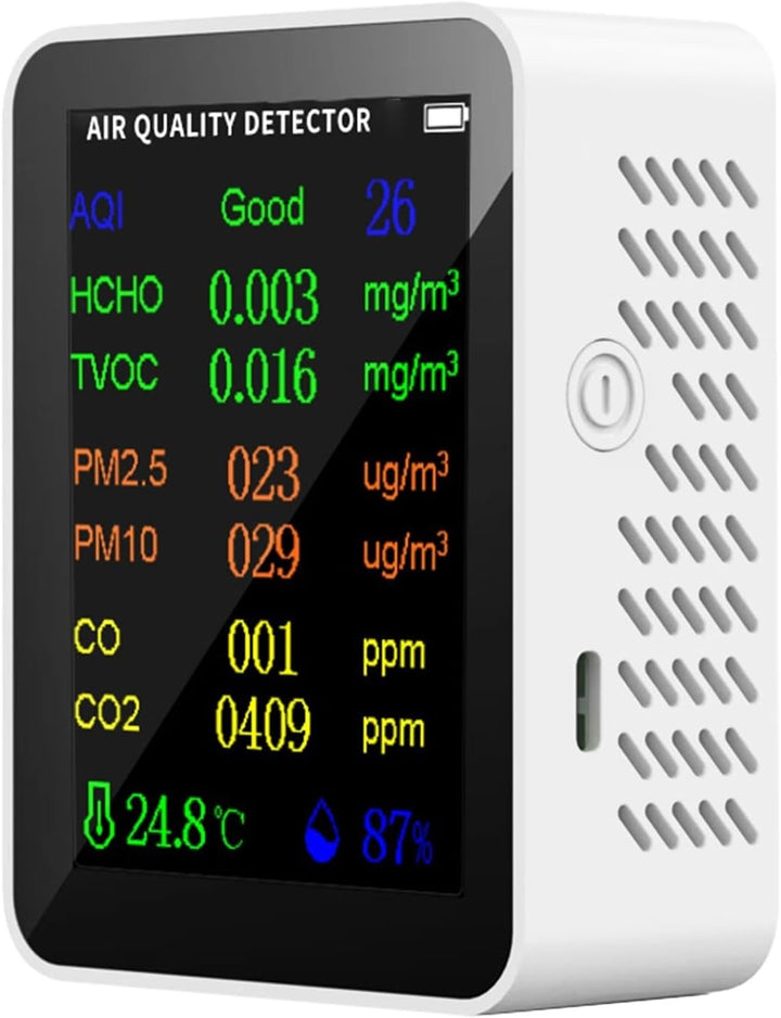 SPORTARC Luftqualitätsmessgerät 10 in1 PM2.5 PM10 HCHO AQI Temperatur Luftfeuchtigkeit Tester