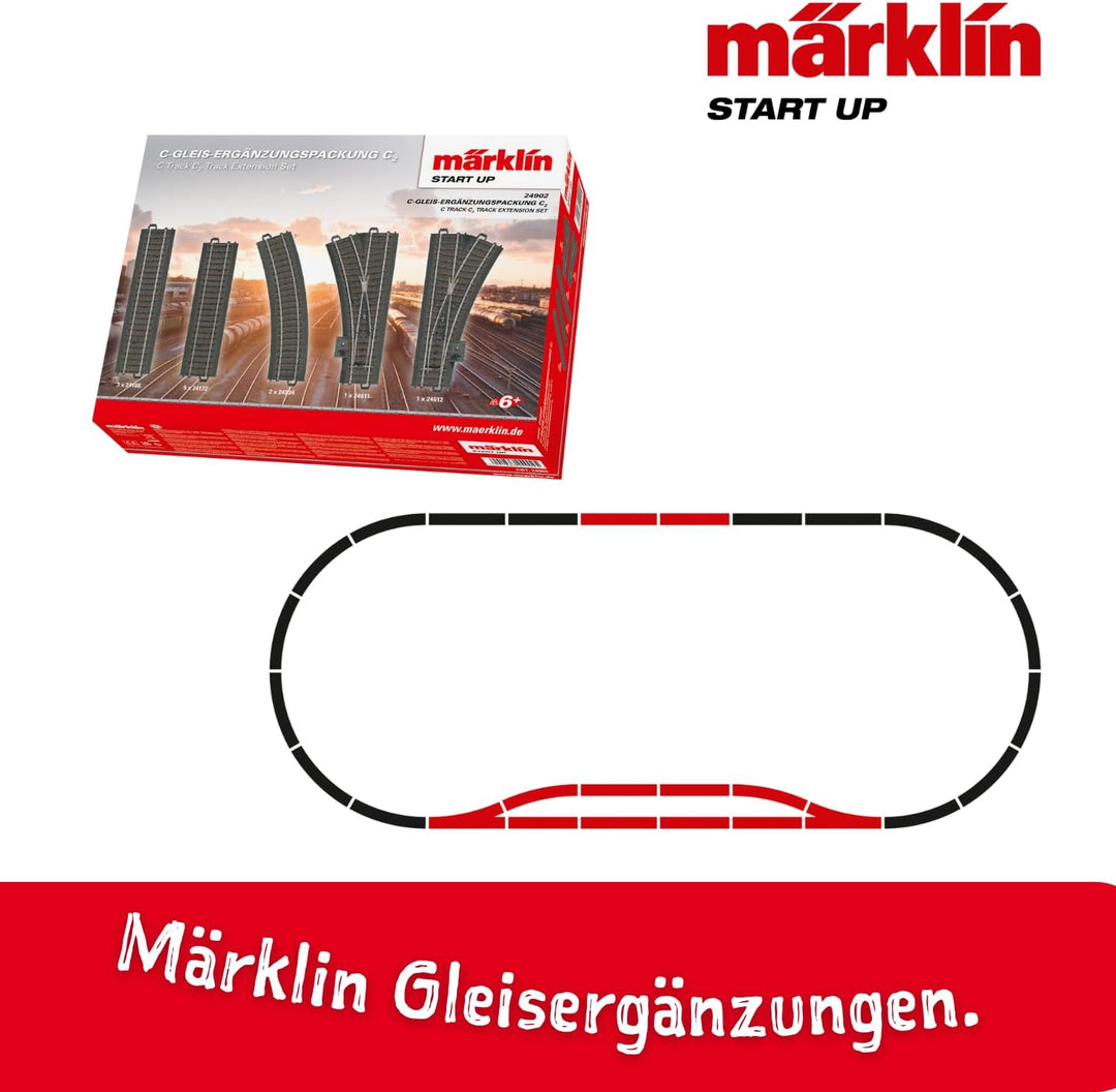 Märklin Start up 24902 - C-Gleis-Ergänzungspackung C2, Modelleisenbahn Spur H0, 53.29 x 33.19 x 10.1