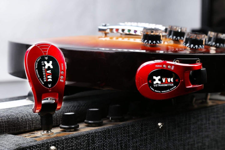 Xvive U2 Wireless Digital Transmitter/Receiver System for Guitar, Bass and Other Instruments, Rechar