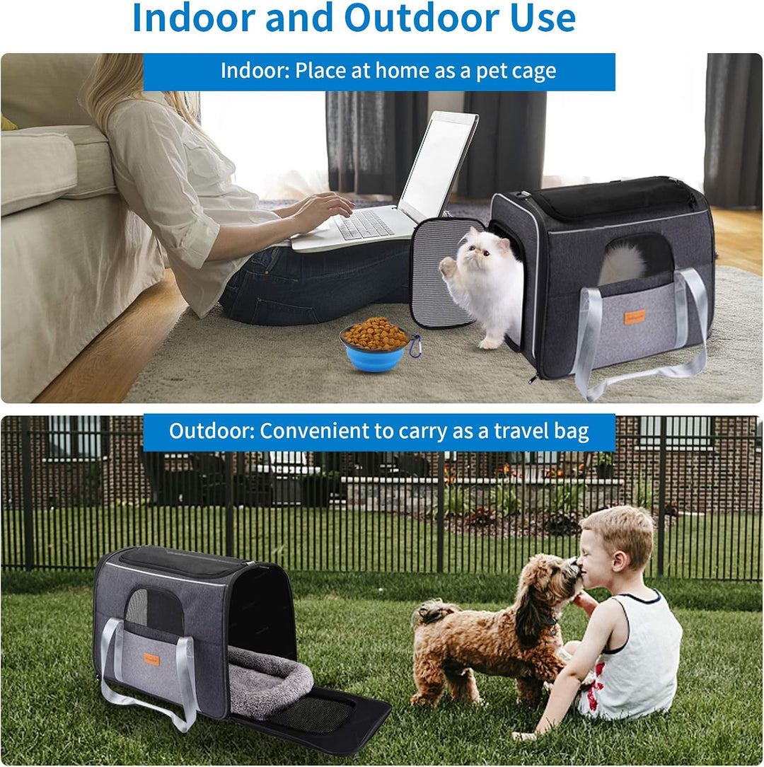 Morpilot Katzentragetasche Hundetragetasche, Atmungsaktive Hundetasche Transportbox für Katze und Hu