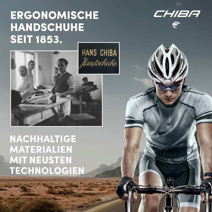 Chiba BioXCell Super Fly | Langlebige Sommer Rad Handschuhe für Damen & Herren | Anatomisches Gelkis