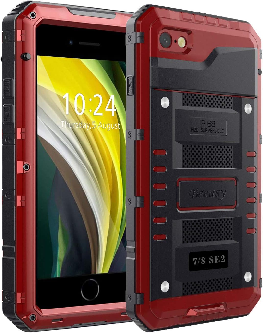 Beeasy für iPhone SE 2020/2022 Hülle, iPhone 8/7 Hülle Wasserdicht Outdoor Case Stossfest Panzerhüll