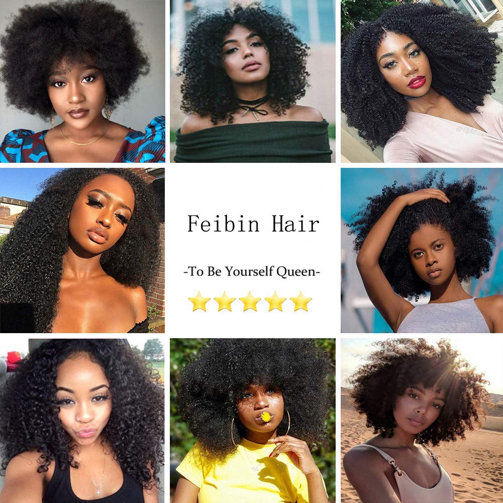 Afro Kinky Curly Human Hair Bundles 10 12 14 Inch echthaar per cke Crochet Braids Hair Curly Weave H