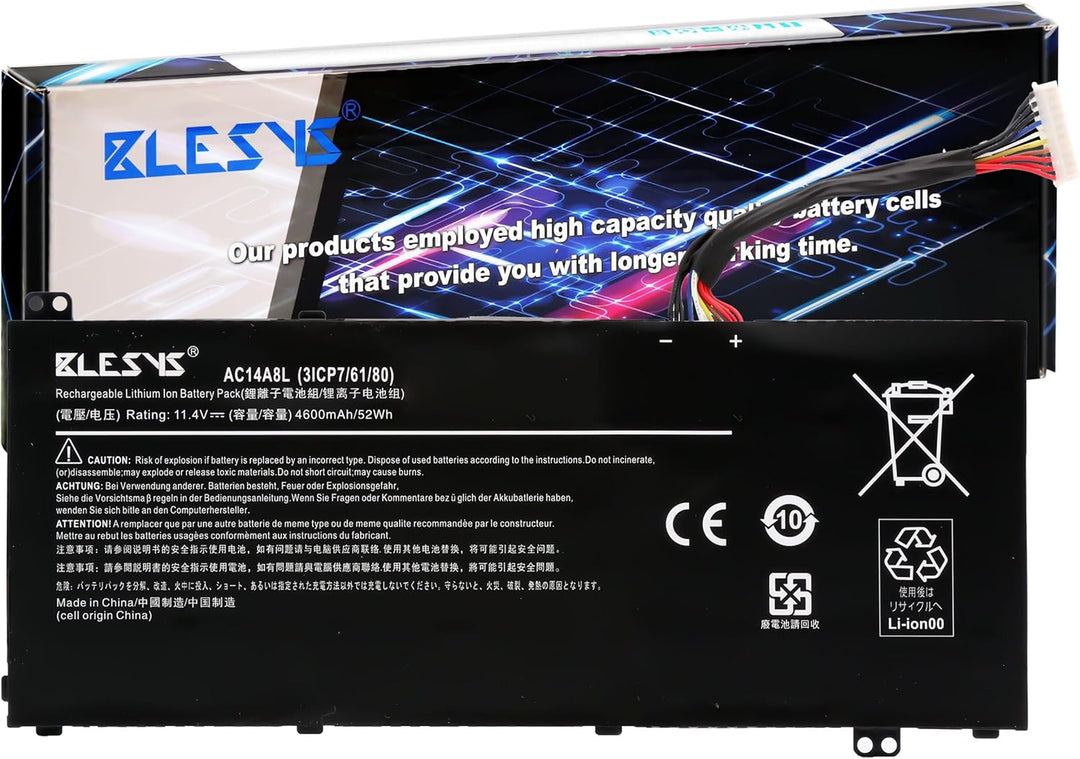 BLESYS AC14A8L KT.0030G.001 Laptop Akku für Acer Aspire Nitro V15 VN7-791G VN7-571 VN7-571G VN7-572