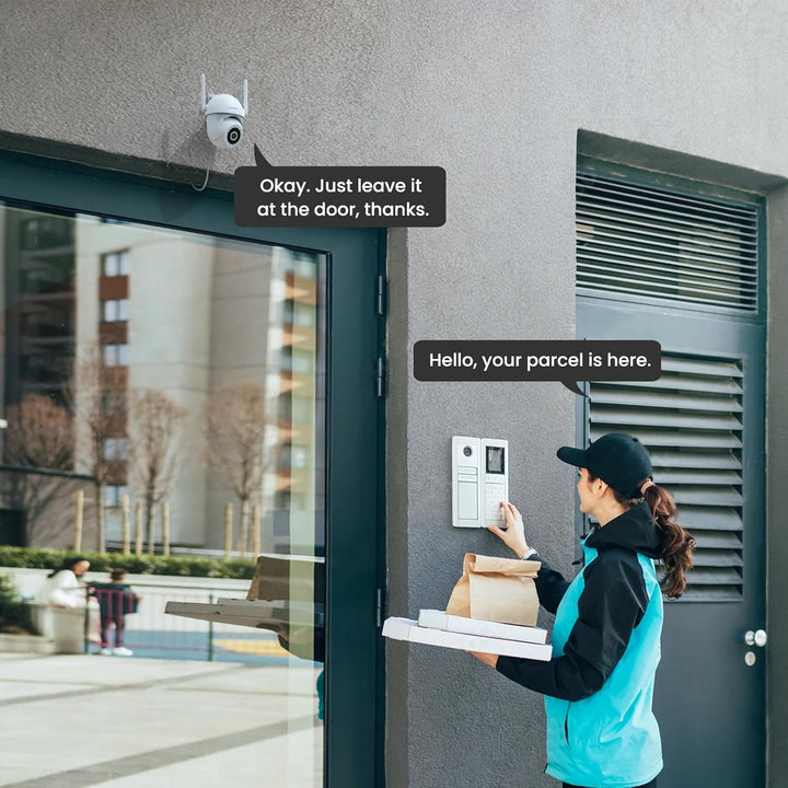 litokam Überwachungskamera Aussen, 4MP WLAN Kamera Outdoor mit Bewegungserkennung, Zwei-Wege-Audio,