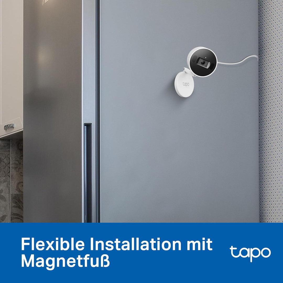 Tapo C125 überwachungskamera innen mit Magnetische Basis | 2K QHD, Physikalischer Privatsphärenmodus