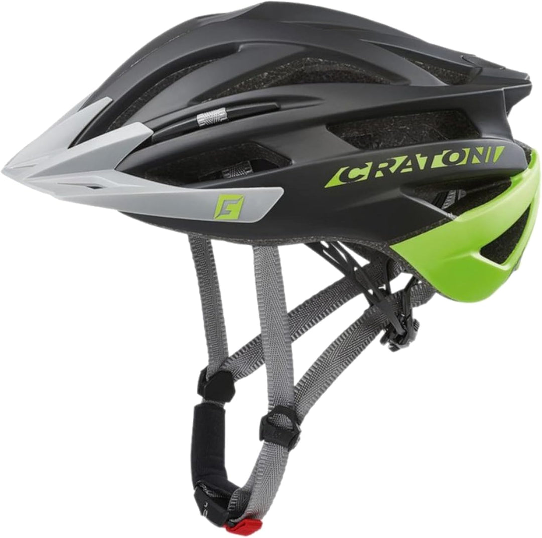 Cratoni Agravic Mountainbikehelm Fahrradhelm Inlinerhelm Allroundhelm mit Visier schwarz grün S/M (5