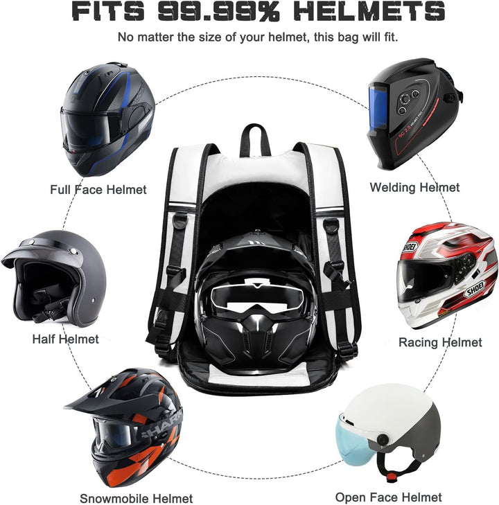 Motorradrucksäcke für Herren, wasserdichter Helmrucksack, Motorradzubehör, Laptoptaschen, Reiserucks