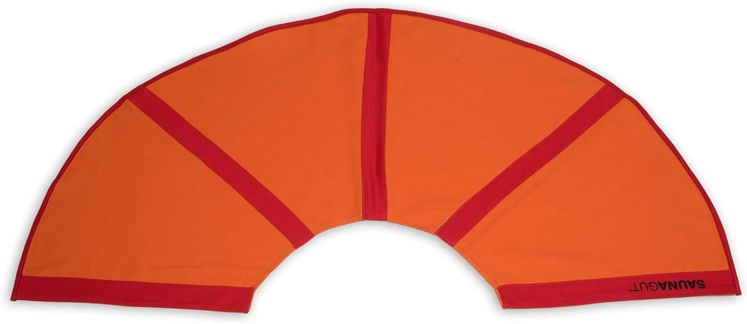 SAUNAGUT® Ersatzstoff Aufgussfächer Ohne Holzgestell (JUMBO, Orange-Rot) JUMBO Ersatzstoff Orange-Ro