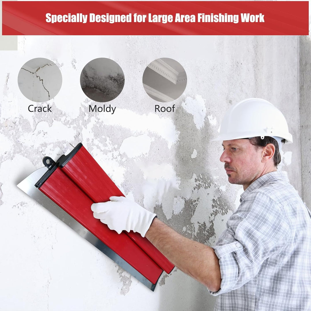 suokoun 16Inch/40CM Flächenspachtel, Edelstahlklinge Spachtel Werkzeug für grosse Arbeitsbereich Wan