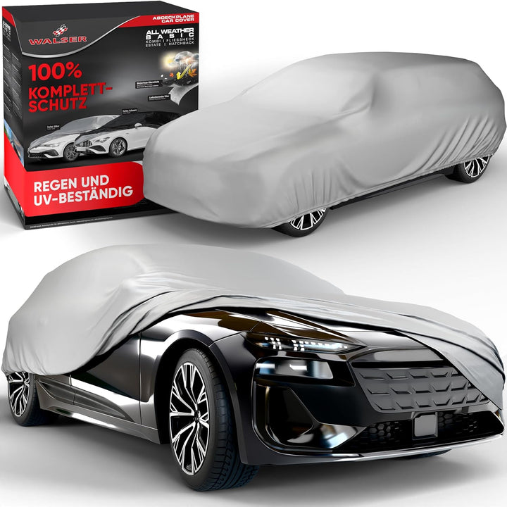 WALSER Abdeckplane Auto All Weather Basic, Abdeckplane wasserdicht, 100% wetterfeste Auto Abdeckplan
