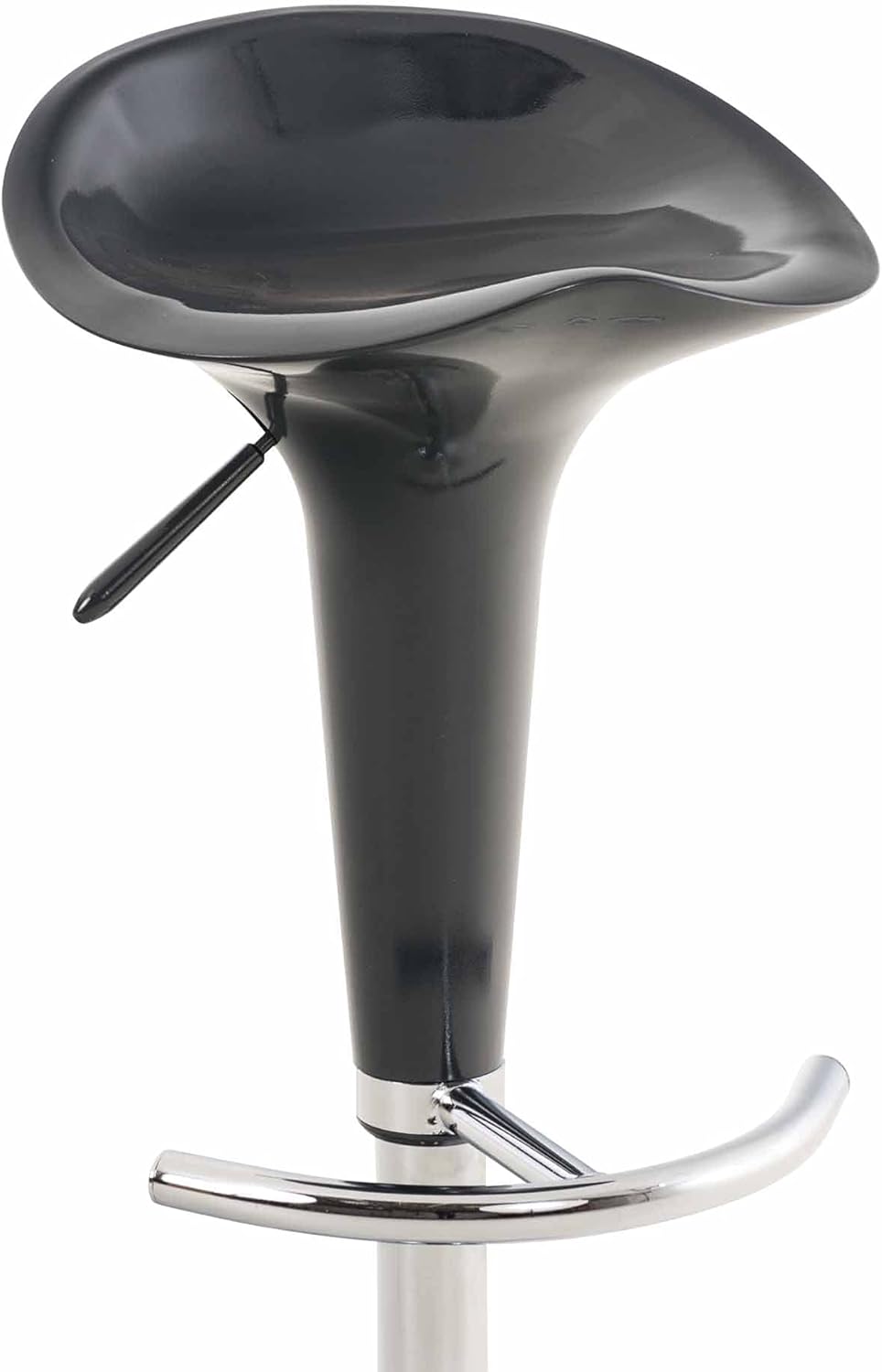 CLP Barhocker Saddle mit drehbarem Kunsttoffsitz und Fussablage I Höhenverstellbarer Hocker mit Meta