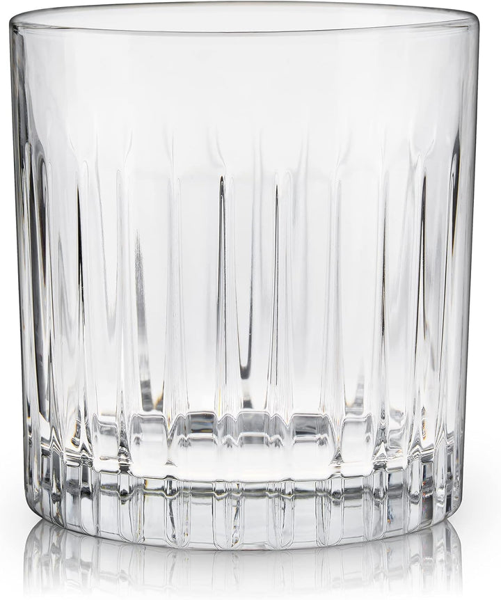 Viski Double Old Fashioned Tumbler, 4 Lowball-Cocktailgläser aus bleifreiem Kristallglas, Glaswaren