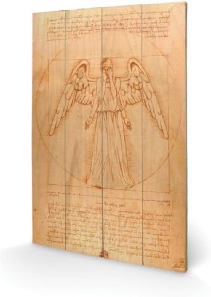 Pyramid International Doctor Who (Weeping Angel) Holzwand-Kunst, Holz, Mehrfarbig, 40 x 2.5 x 59 cm
