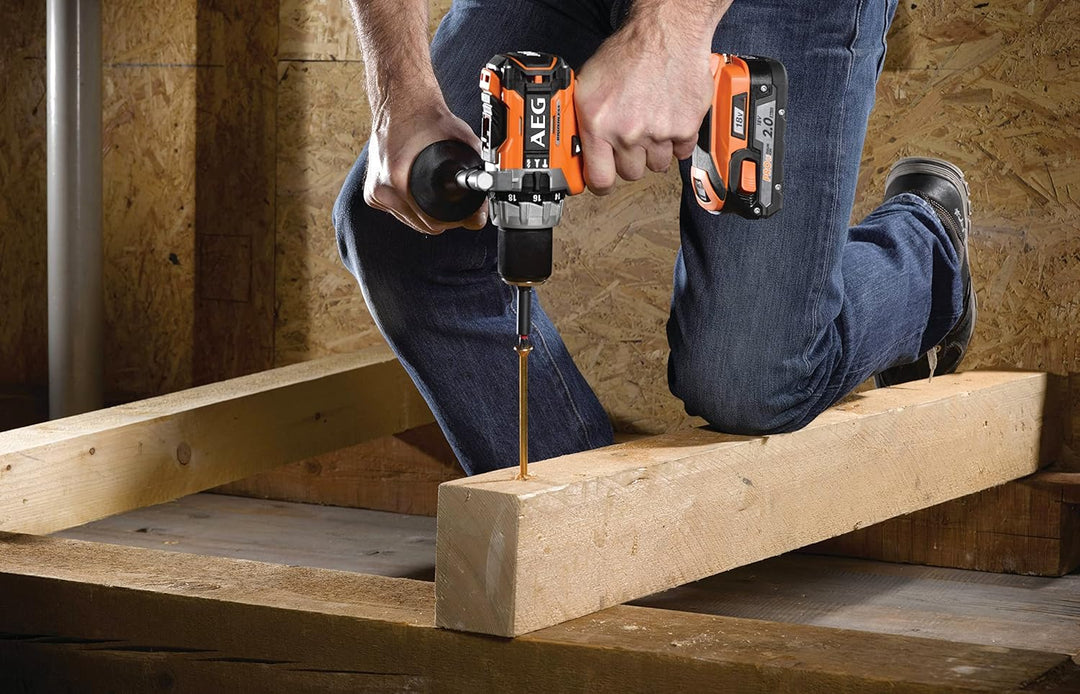 AEG 18 V PRO18V Brushless Akku-Kompakt-Schlagbohrschrauber BSB18C2BL-202C (2-Gang-Getriebe, max. Dre