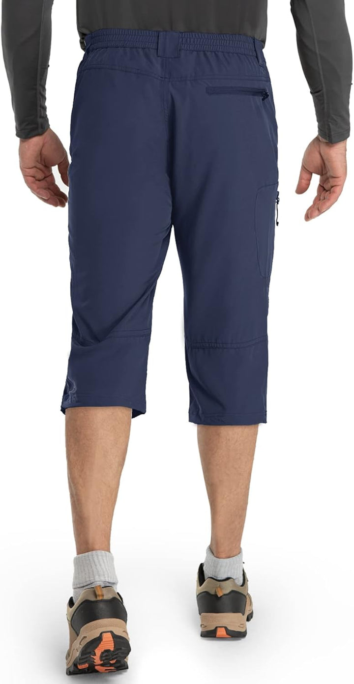 33,000ft Herren 3/4 Hose Cargo Shorts Kurze Wanderhose Stretch Leichte Radhose Sommer Capri Dreivier