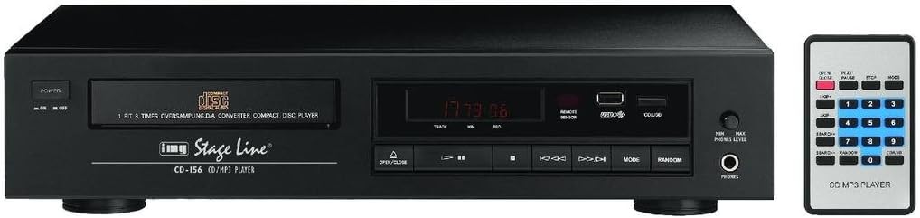 MONACOR CD-156 Stereo CD-Player mit USB 2.0-Schnittstelle, MP3-Player für Hi-Fi und ELA-Einsätze, in