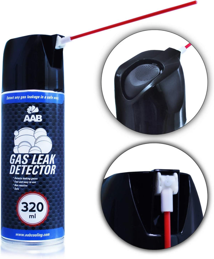 AABCOOLING Gas Leak Detector 320ml - Klimaanlage Auto, Gasleckspray, Klima Leckstopp, Lecksuche Spra