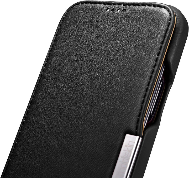 Mobiskin Hülle kompatibel mit Apple iPhone 12 Mini (5,4 Zoll), Handyhülle mit echtem Leder, Case, Sc