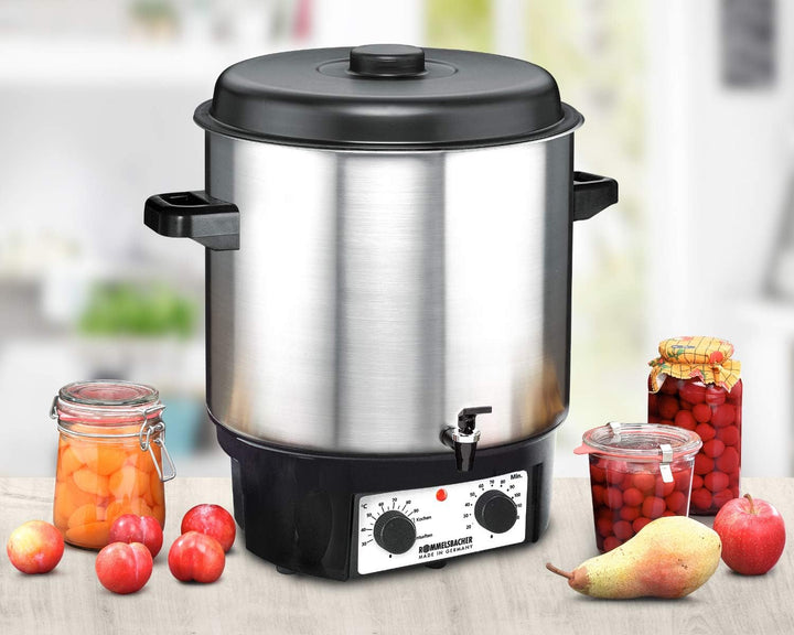 ROMMELSBACHER Glühwein-/Einkochvollautomat KA 2004/E - 27 Liter/für 14 Gläser à 1 Liter, stufenlos r