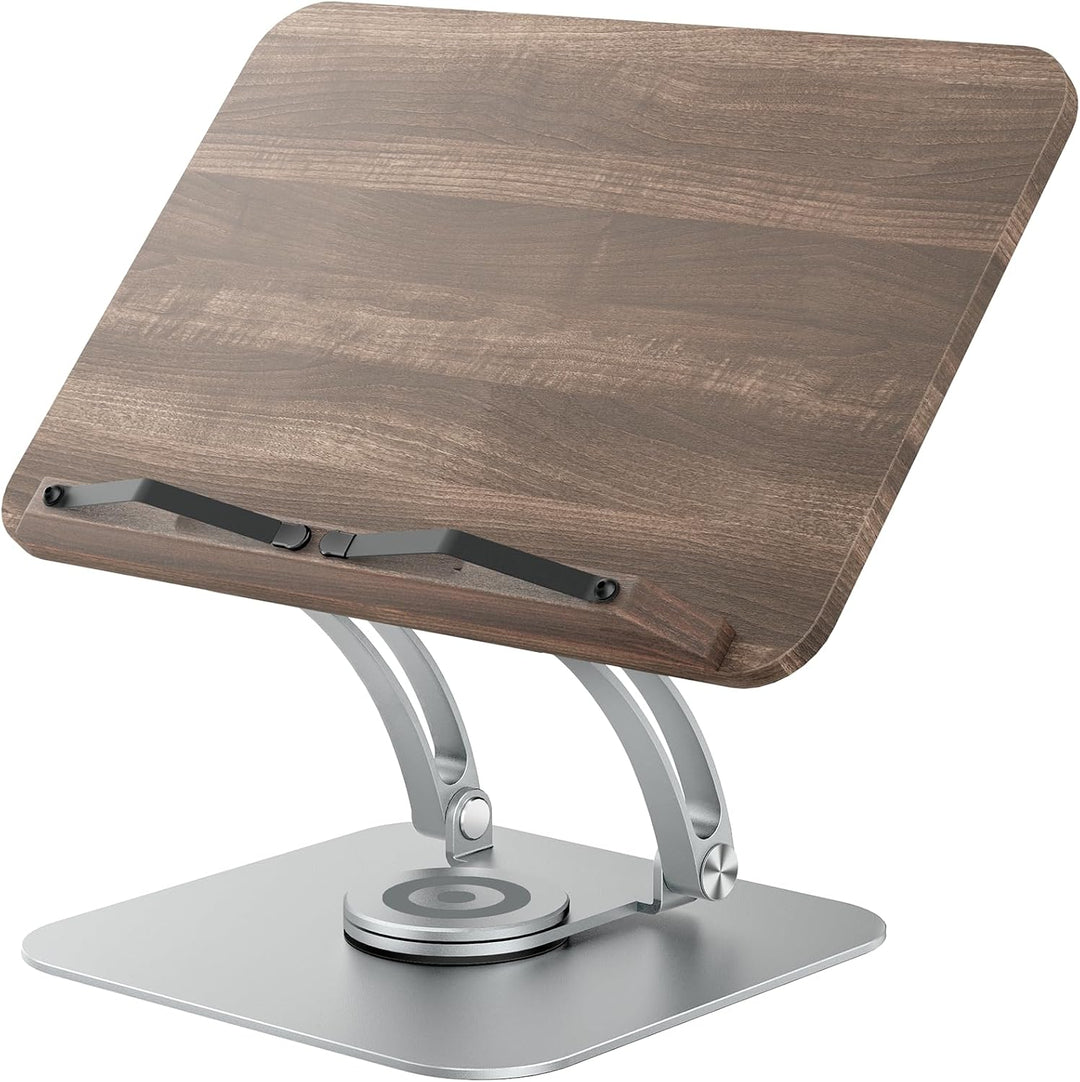 Tounee Buchständer, Verstellbarer Buchhalter mit 360° drehbarer Basis, Kochbuchständer, Rezeptbuchha