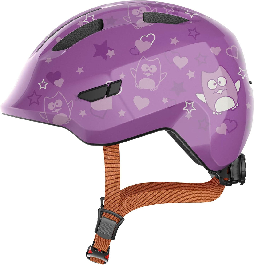 ABUS Kinderhelm Smiley 3.0 - Fahrradhelm mit tiefer Passform, kindergerechten Designs & Platz für ei
