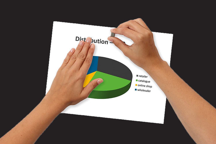 Be!Board B1301 Grosse Glas-Magnettafel / Whiteboard schwarz, 90 x 60 cm Schwarz 90 x 60 cm, Schwarz