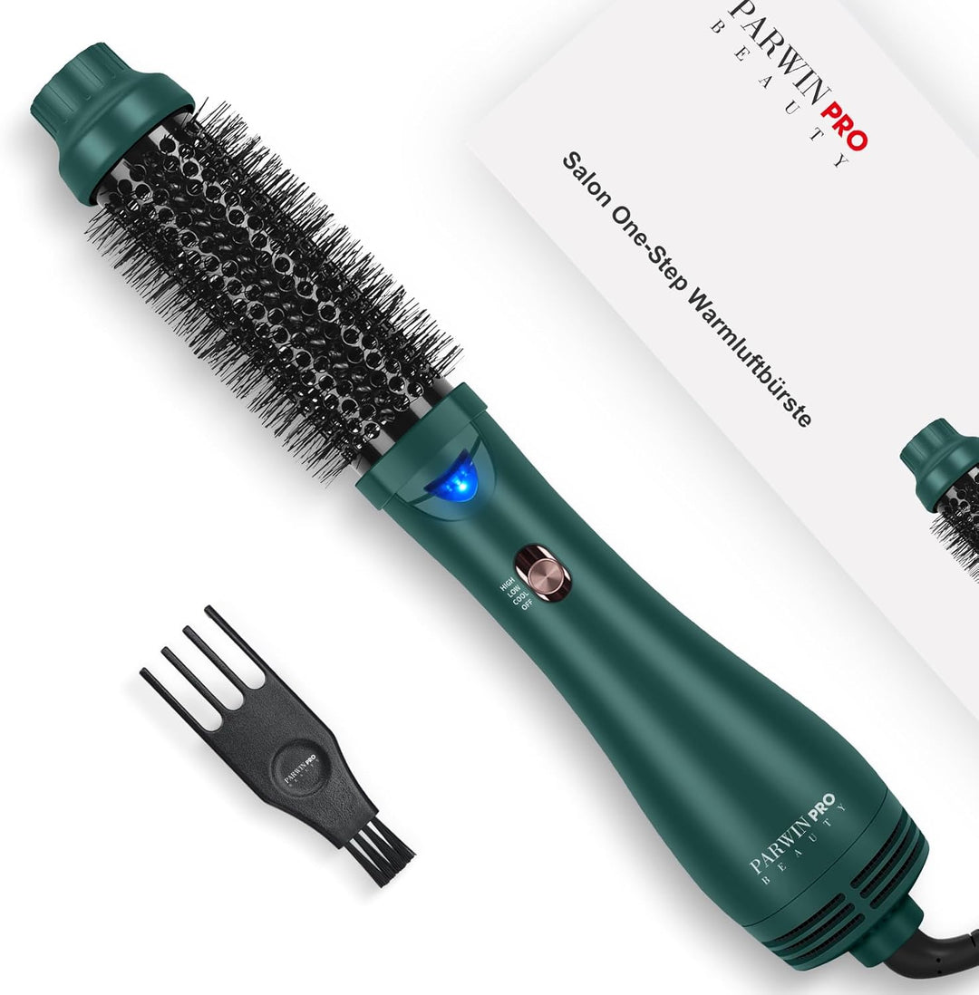 One-Step Warmluftbürste Föhnbürste, PARWIN PRO BEAUTY Rundbürstenföhn, 4 in 1 Rund Haartrockner lock
