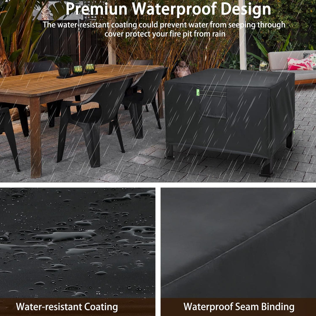 REDRICH Feuerschalen-Abdeckung, quadratisch, strapazierfähig, für den Aussenbereich, vollständige Ab