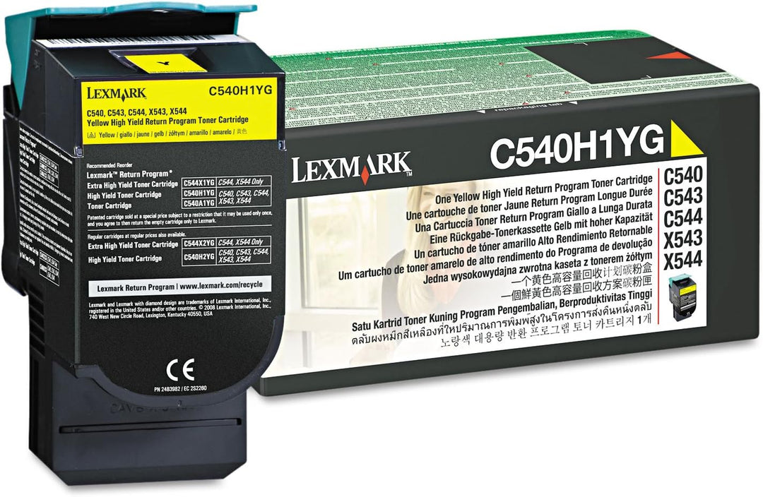 Lexmark C540H1YG C540, C543, C544, X543, X544 Tonerkartusche 2.000 Seiten Rückgabe, gelb YELLOW, YEL