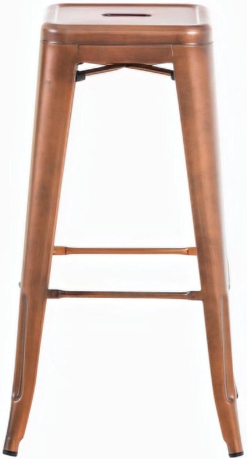 CLP Metall-Barhocker Joshua mit Fussstütze I Stapelbarer Tresenhocker mit Einer Sitzhöhe von: 77 cm