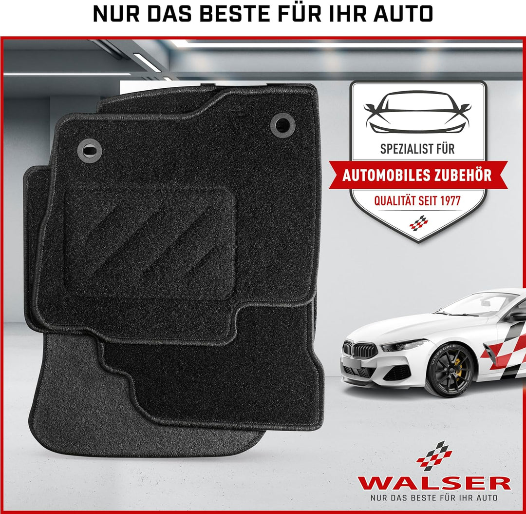 WALSER Auto Teppiche kompatibel mit Mini 09/2013-Heute, 100% passgenaue Auto Fussmatten Made in Euro