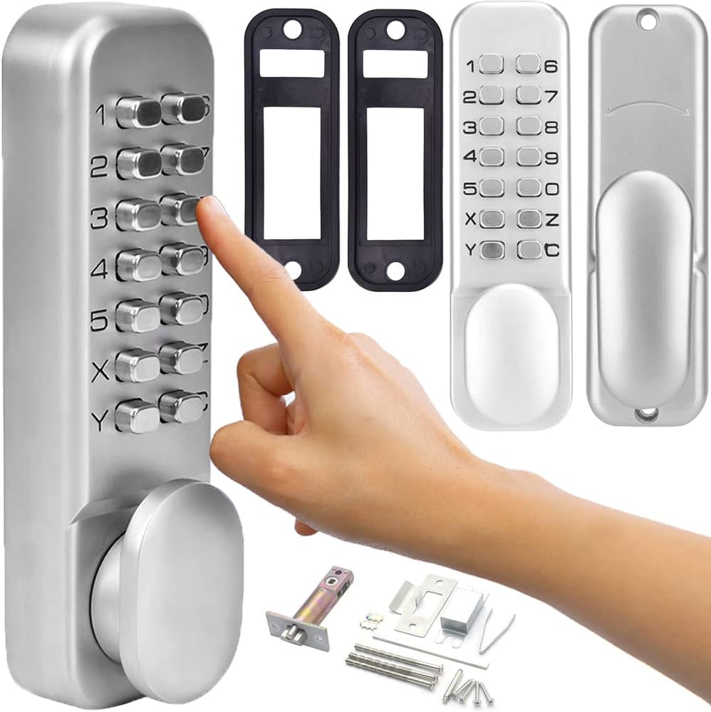 Retoo Codeschloss Mechanisches, Schlüsselloses Türschloss mit Zahlencode, Keyless Code Schloss mit P