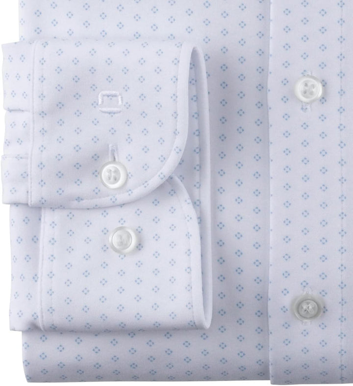 OLYMP Herren Businesshemd Level Five 24/Seven,Body fit,Haifisch-Kragen 45 Weiss 00, 45 Weiss 00