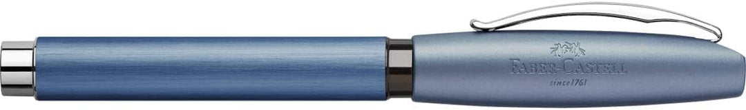 Faber-Castell 148436 -Tintenroller Essentio, Aluminium blau, 1 Stück Tintenroller blau, Tintenroller
