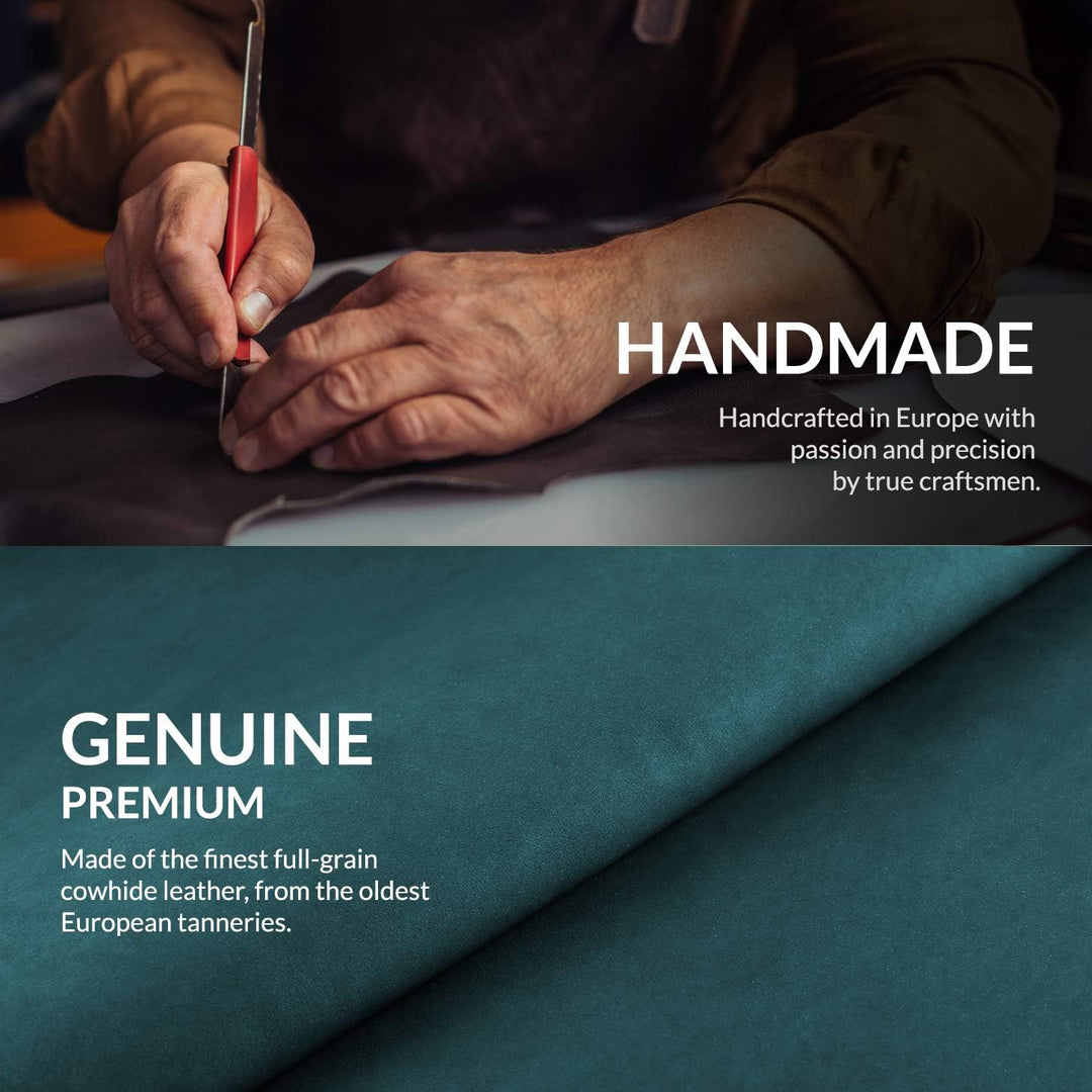 SURAZO Prestige Handyhülle für Apple iPhone 13 – Premium Echtleder Hülle Schutzhülle mit [Standfunkt