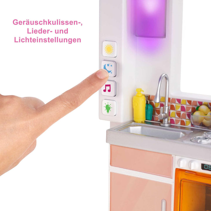 Barbie Dream House (114 cm), 3-stöckiges Puppenhaus mit Barbie-Pool, Rutsche, Barbie-Rollstuhllift,