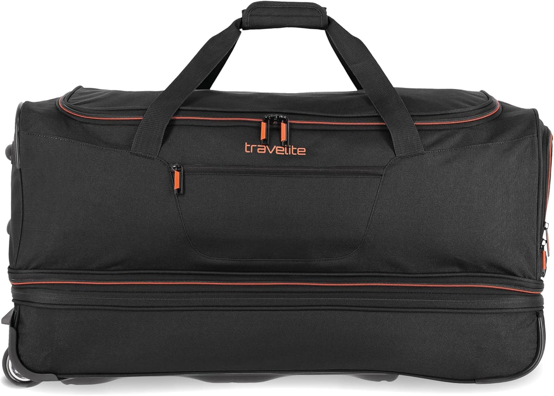 travelite 2-Rad Trolley Reisetasche Gr. L mit Dehnfalte, Gepäck Serie BASICS: Weichgepäck Reisetasch
