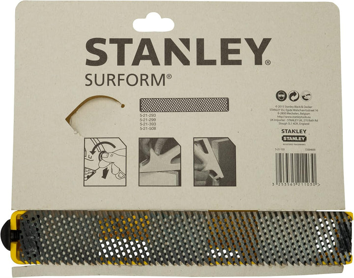 Stanley Surform Hobbyhobel (werkzeugloser Blattwechsel, 270 mm Länge, 255 mm Blattlänge, Griff aus K